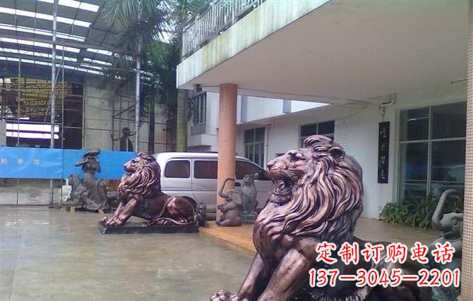辽阳紫铜西洋狮子铜雕