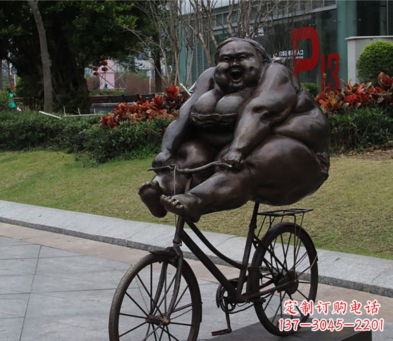 辽阳自行车铜雕