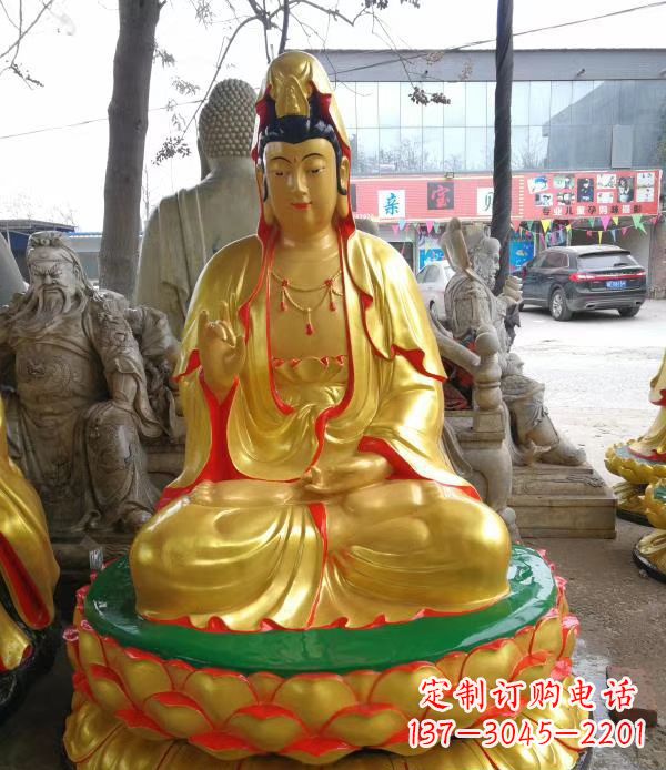 辽阳宗教庙宇玻璃钢观音菩萨雕像