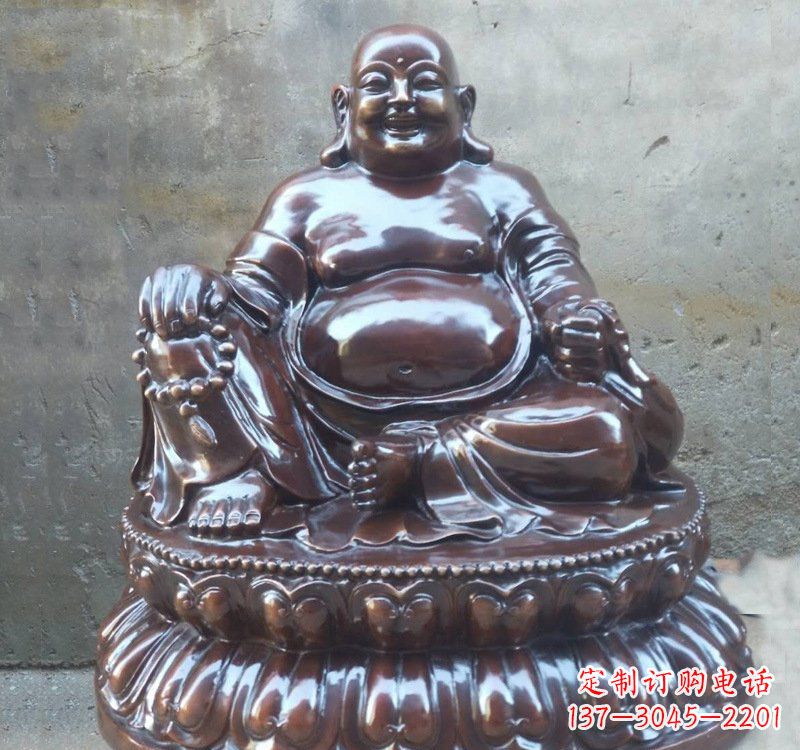 辽阳宗教庙宇弥勒佛铜雕