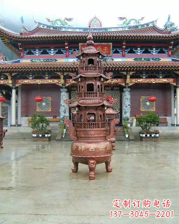 辽阳宗教庙宇香炉铜雕