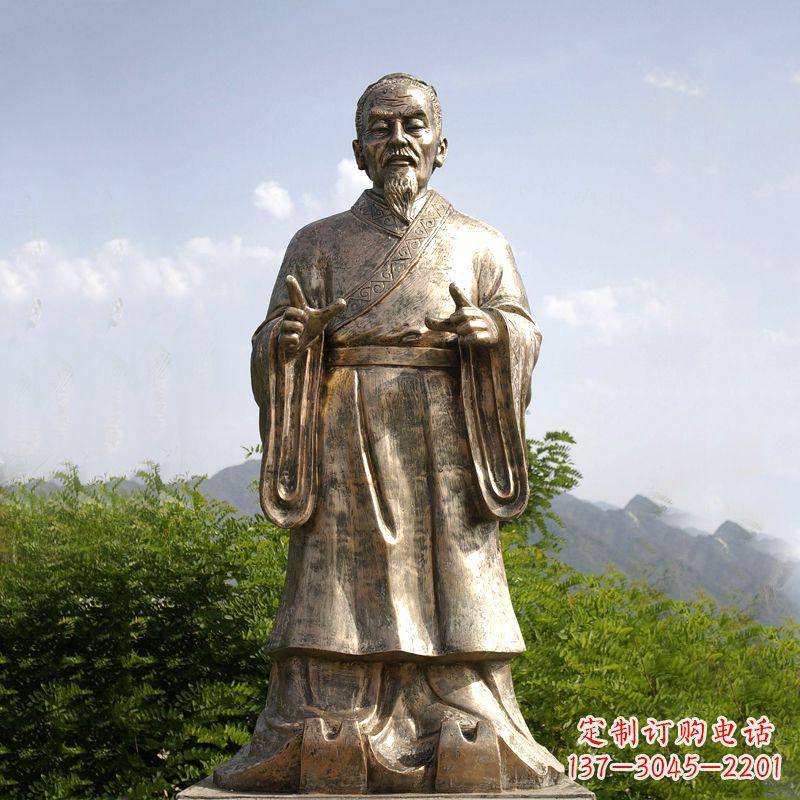 辽阳祖冲之纯铜雕像