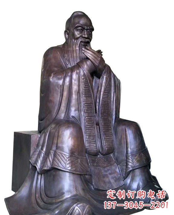 辽阳作揖孔子青铜像