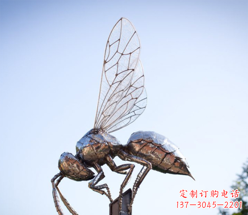 辽阳蜜蜂雕塑不锈钢