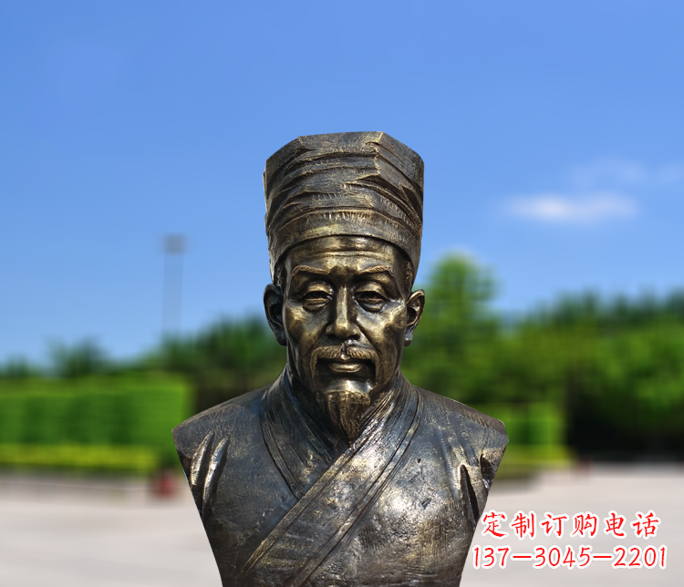 辽阳名医李时珍半身像铜雕