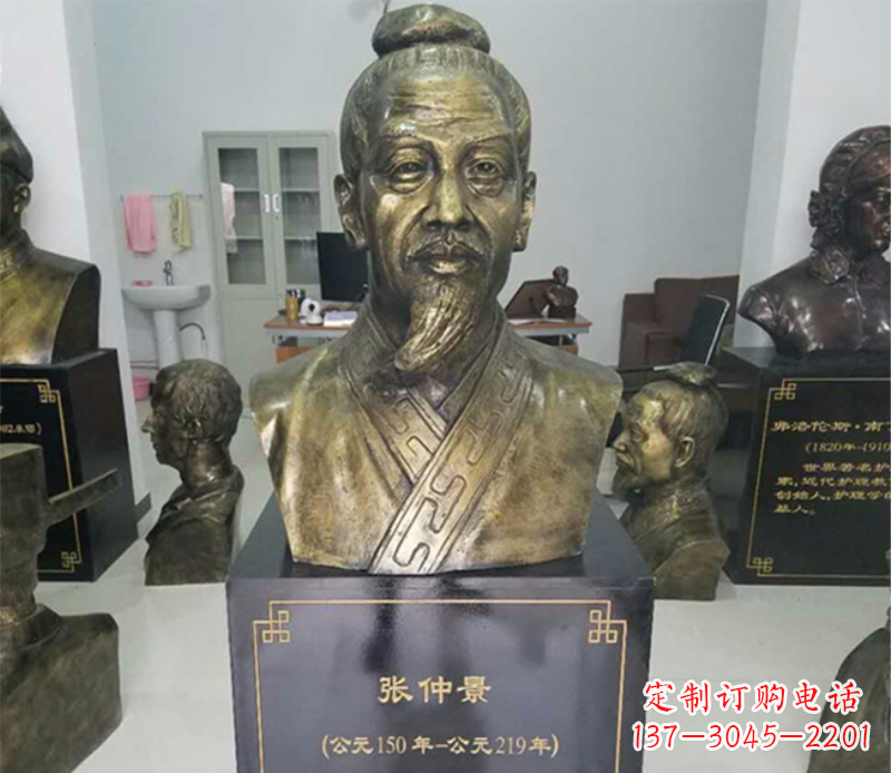 辽阳张仲景半身像铜雕