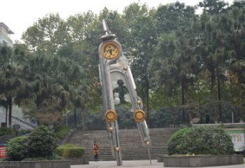 辽阳圆规雕塑-不锈钢广场创意圆规雕塑